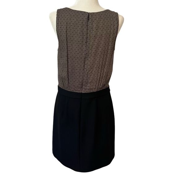 LOFT Sleeveless Brown and Black Mini Dress - Picture 4 of 12